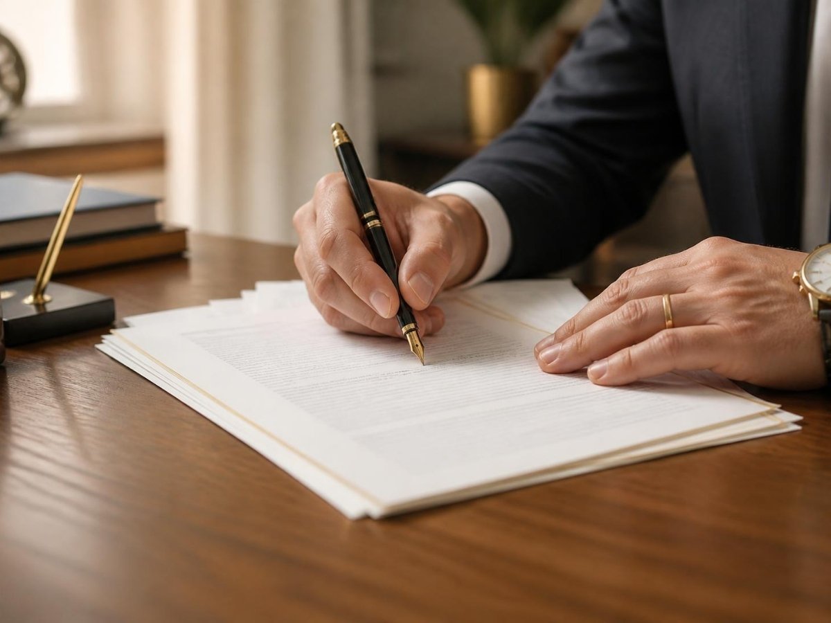 Signing company incorporation documents