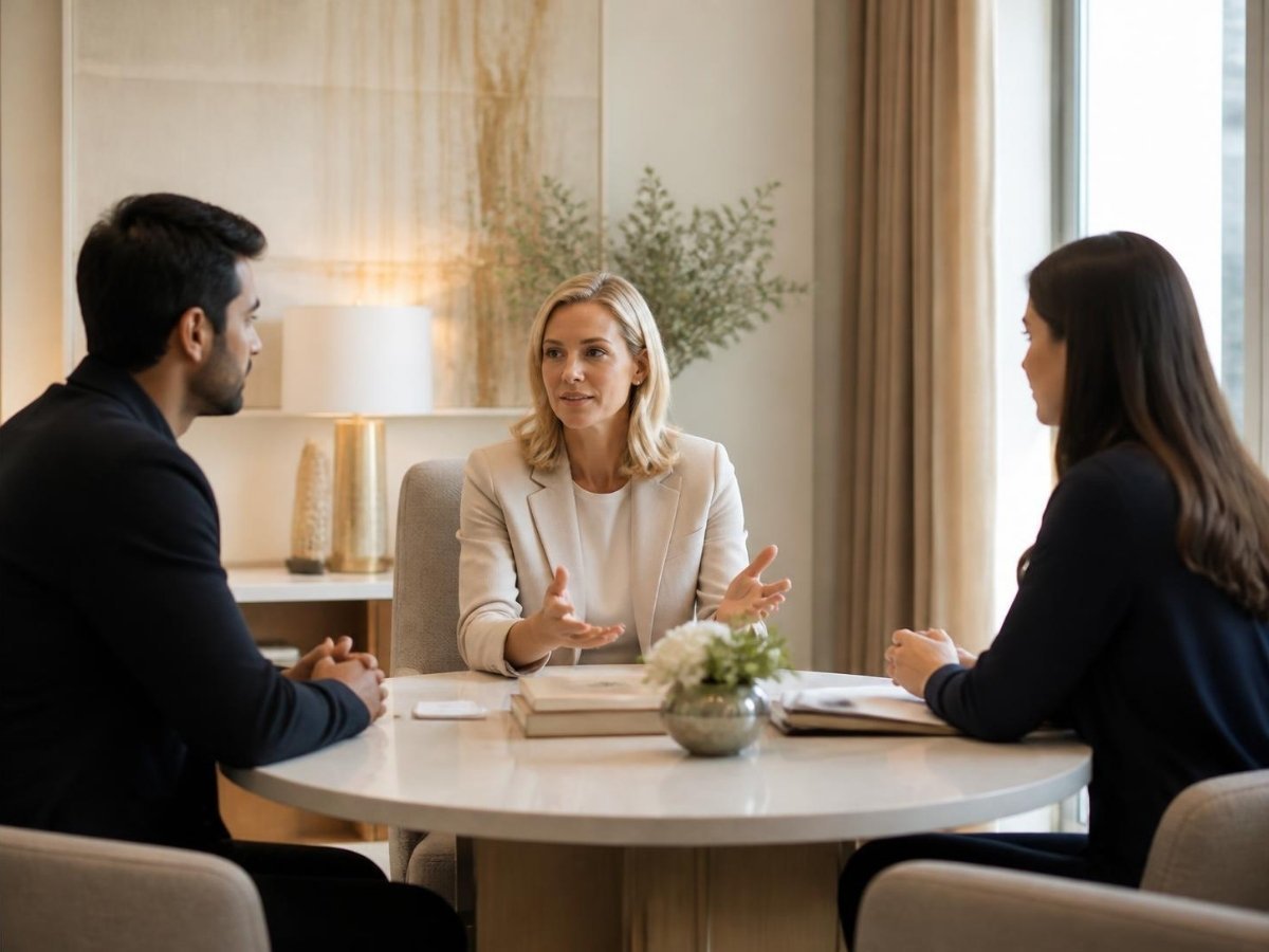 Mediation meeting around a round table